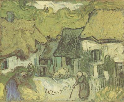 Vincent Van Gogh Thatched Cottages in jorgus (nn04) France oil painting art